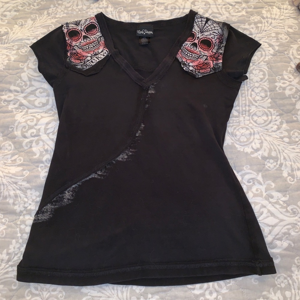 Lucky Thirteen Large t-shirt. Runs small. - Picture 7 of 8